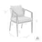 Armen Living Aileen Outdoor Patio Dining Chairs in Aluminum and Wicker with Gray Cushions, PK2 840254333208 - alternate 5